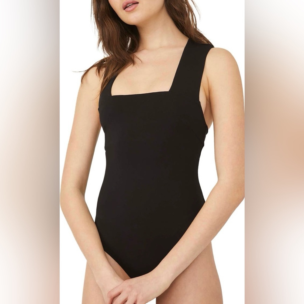 Free People Black Bodysuit